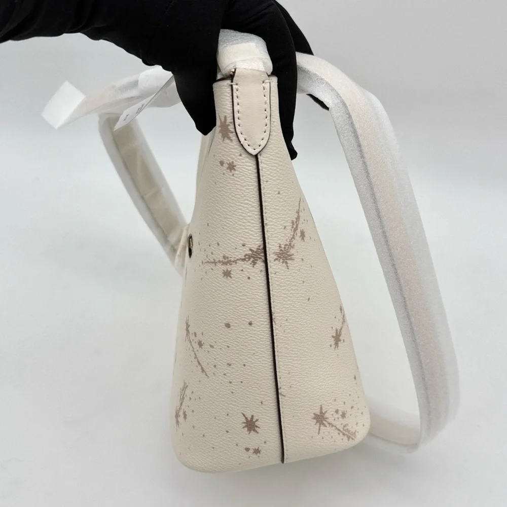 Coach Logan Duffle Bag With Star Print Chalk Cream